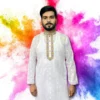 Men’s Embroidery White Panjabi-S326